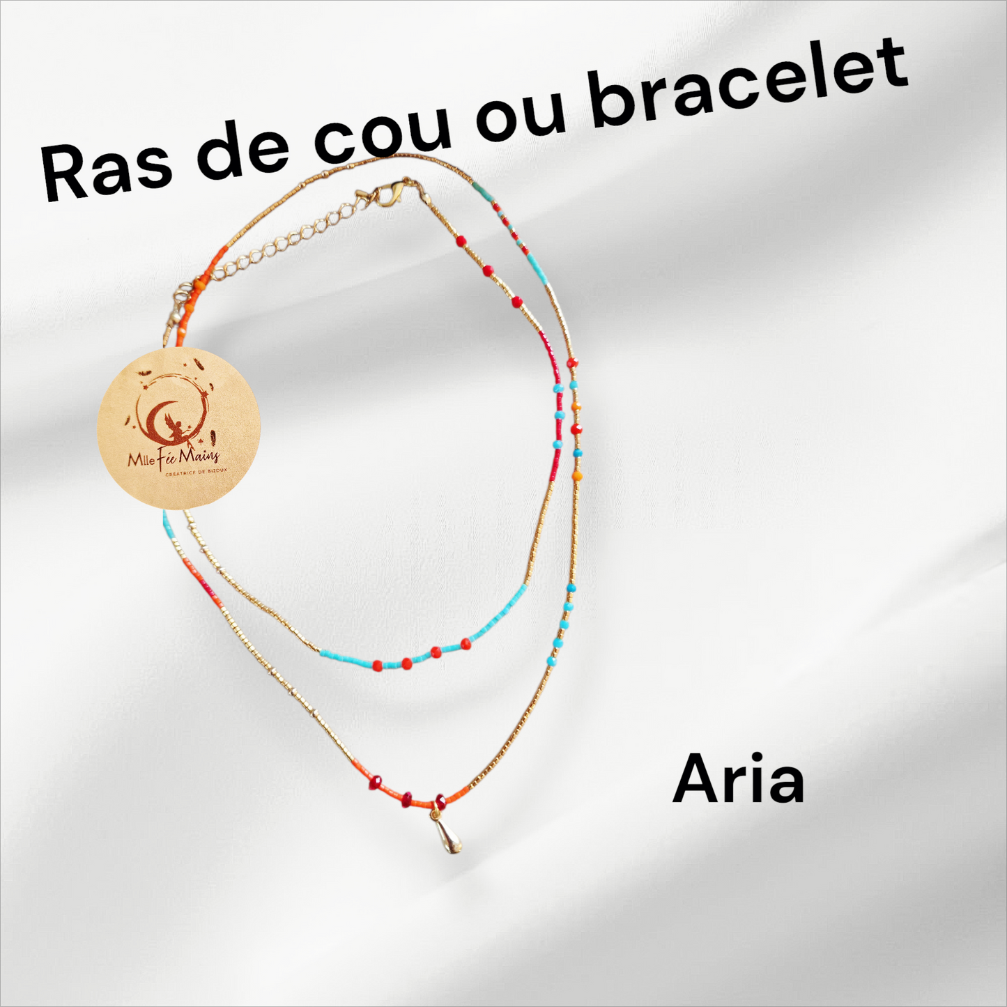 Modèle Aria. Bracelet ou Ras de cou