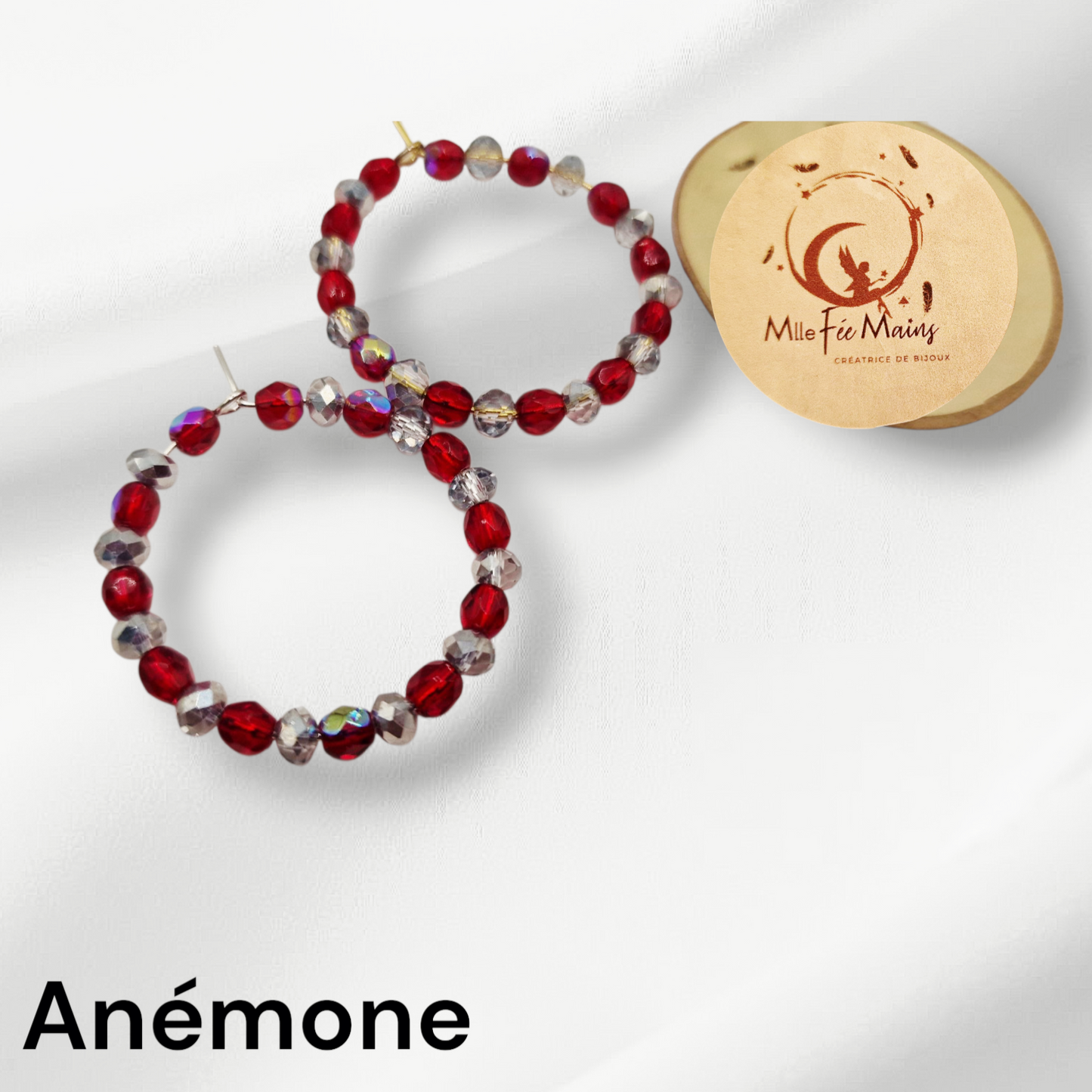 Boucles d'oreilles Anémone