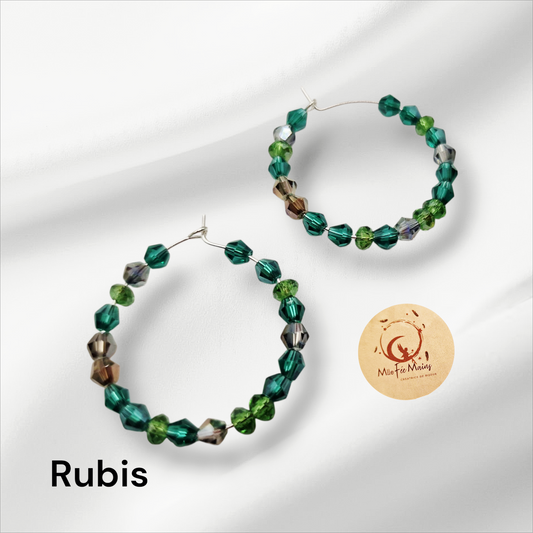 Boucles d'oreilles Rubis