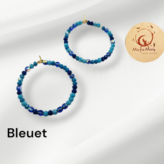Boucles d'oreilles Bleuet