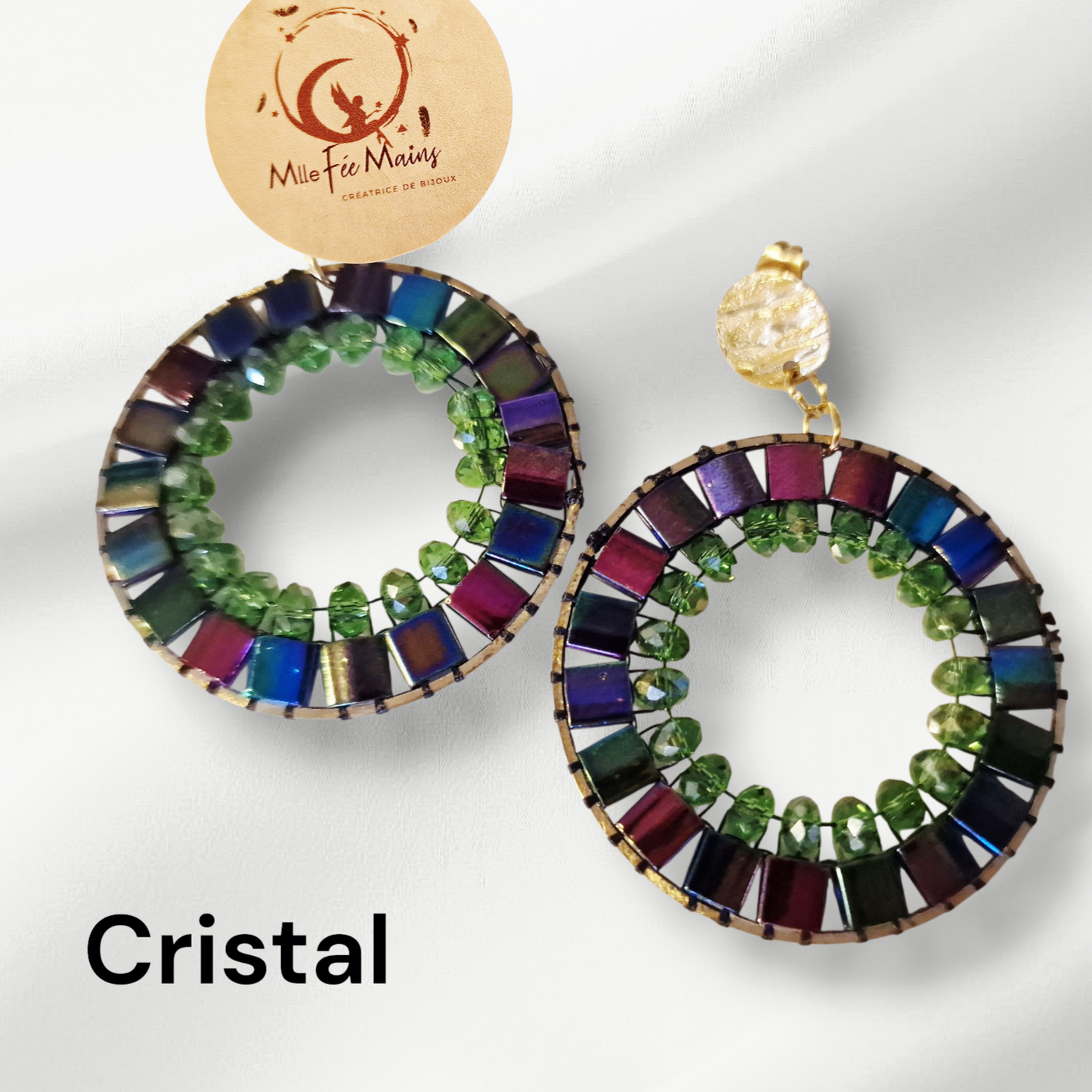 Boucles d'oreilles Cristal