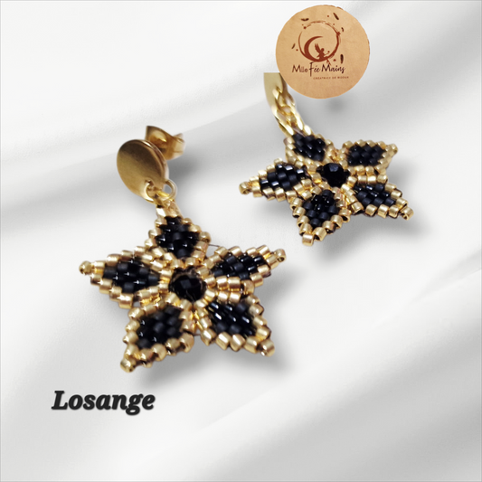 Boucles d'oreilles Losange