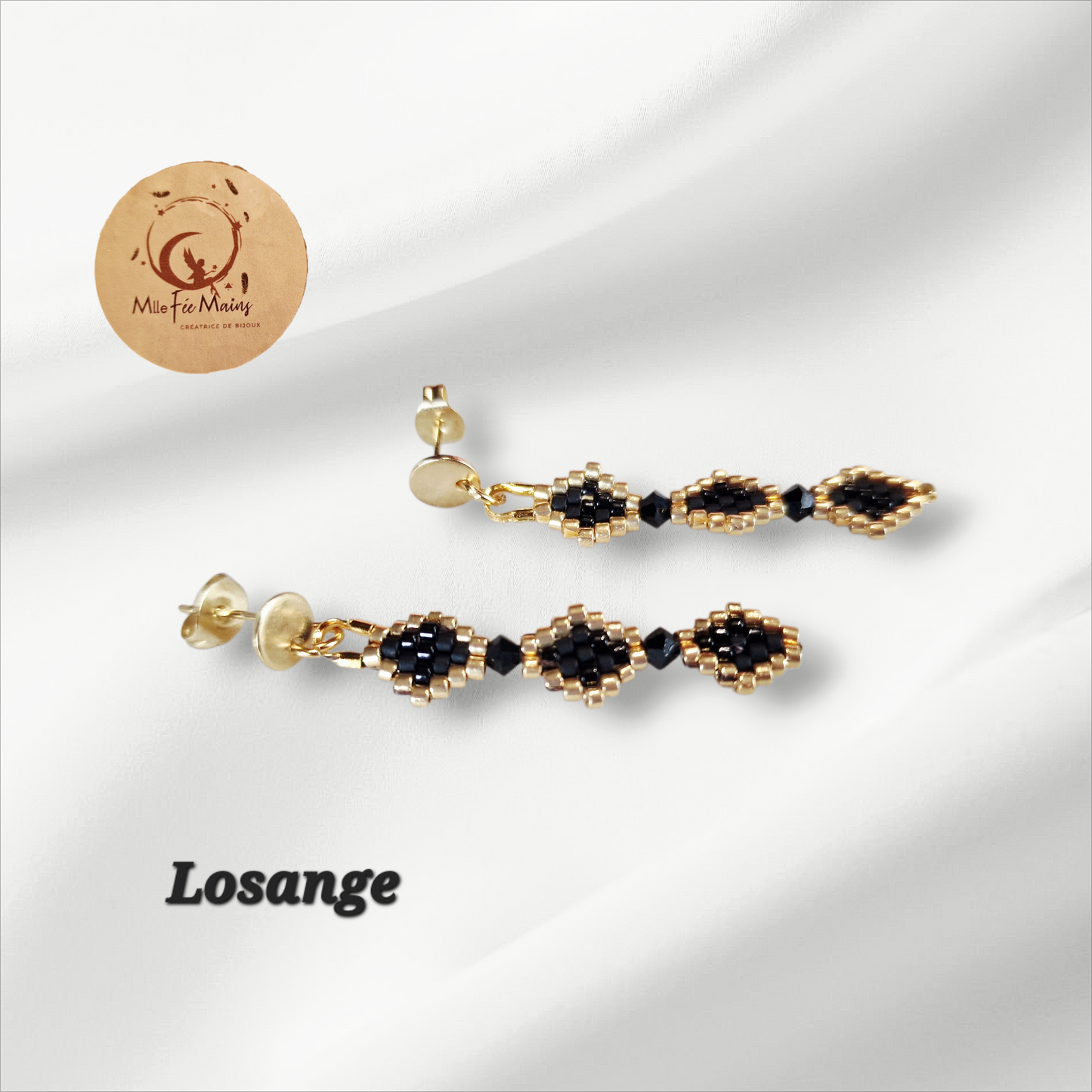 Boucles d'oreilles Losange