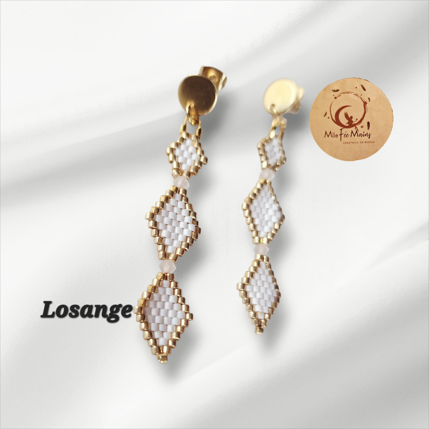 Boucles d'oreilles Losange