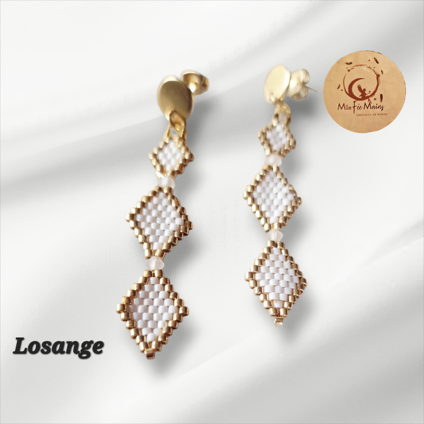 Boucles d'oreilles Losange